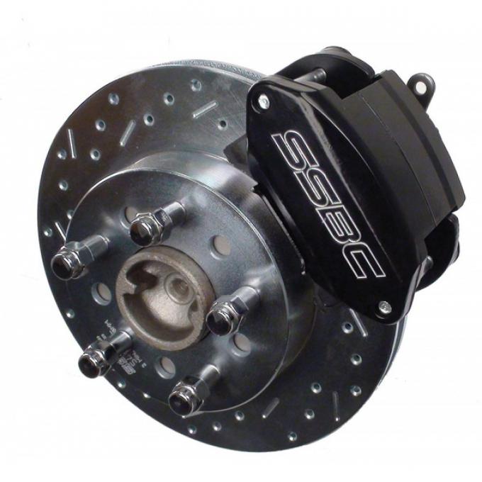 Nova Disc Brake Conversion, Rear, 12.8 Inch Rotor, Sport R1Plus, Black, At Wheels Only, 1968-1974