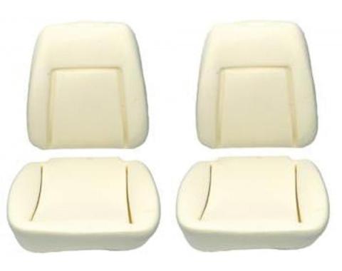 Camaro Bucket Seat Foam Cushions, With Reinforcing Wire, Deluxe Interior, 1969