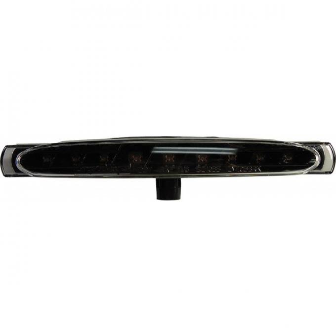 Corvette 3rd Brake Light, LED, Crystal Clear Lens, WithBlack Background, 1997-2004