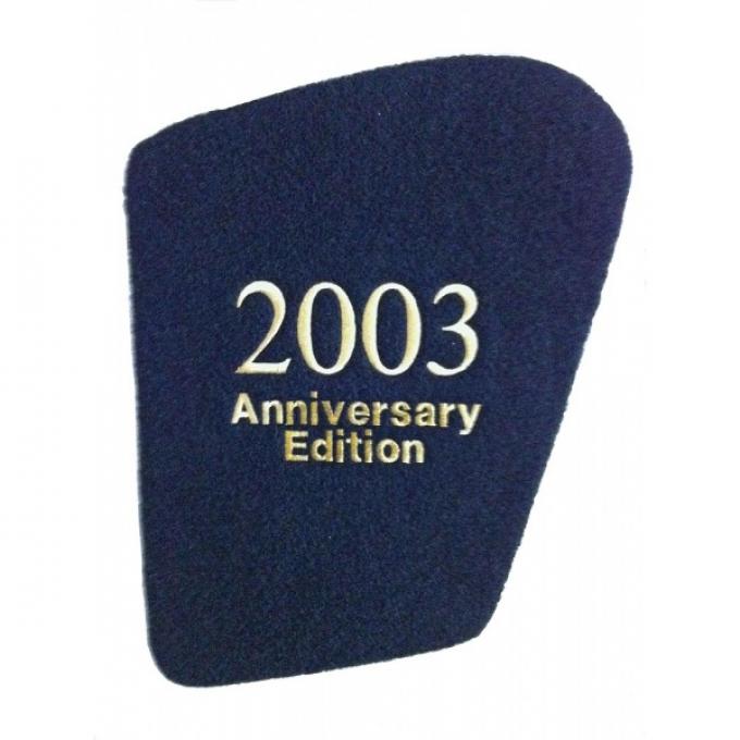 Corvette Hood Liner, With Monogrammed Year And Anniversary Edition, Silver, 2003