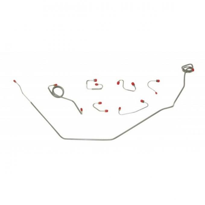 Nova or Chevy II Drum Brake Line Set, 7 Piece, Steel 1962-1964