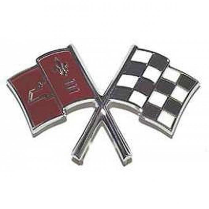 Corvette Front Emblem, Cross Flag, 1966