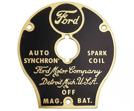 Model T Coil Switch Cover For Wood Coild Box, 1914-1922