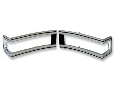Chevelle Taillight Bezels, Left & Right, Except Wagon, 1968