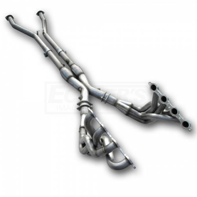 Corvette American Racing Headers 2 Inch x 3 inch Full Length Headers With 3 inch X-Pipe & 3 Inch Cats, Off Road Use Only, 1997-2000
