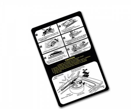 Firebird Jack Instructions Decal After 1-1-1979