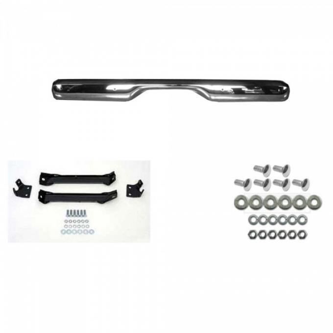 Chevy or GMC Truck Rear Bumper Kit, Chrome, Show Quality, Fleetside, 1958-1959