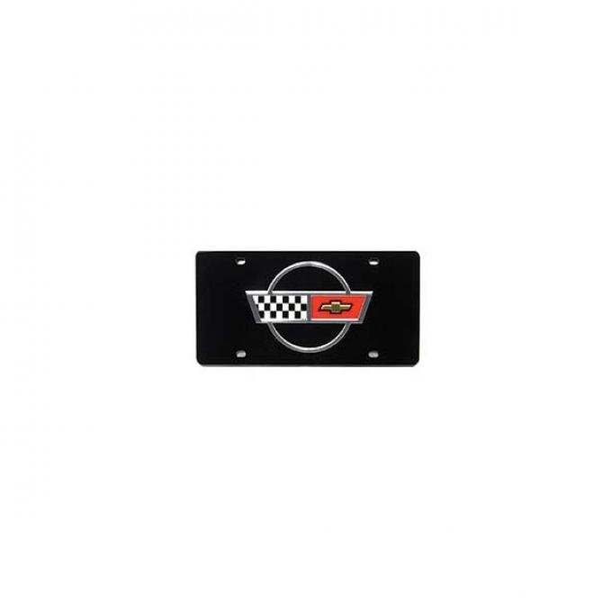 Corvette License Plate, With C4 Logo, Acrylic, 1984-1996