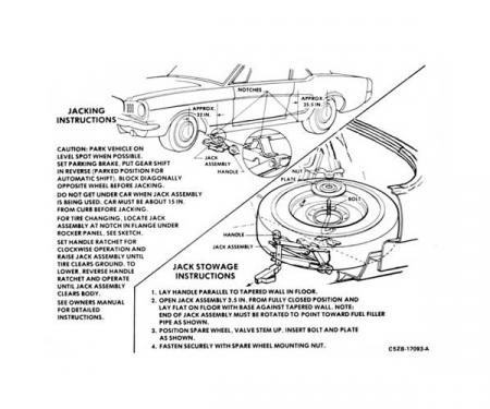 Ford Mustang Decal - Jack Instruction