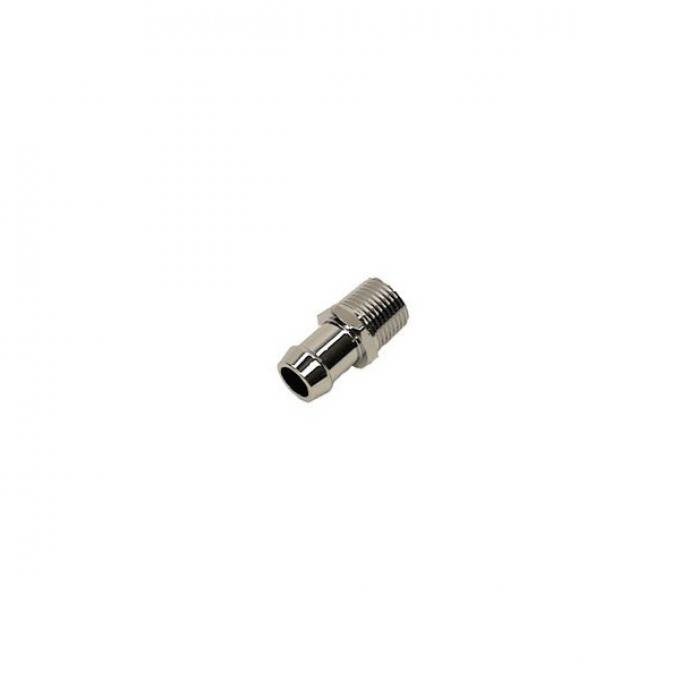 Firebird Water Hose Intake Fitting, Short, 5/8", Chrome, 1967-1969