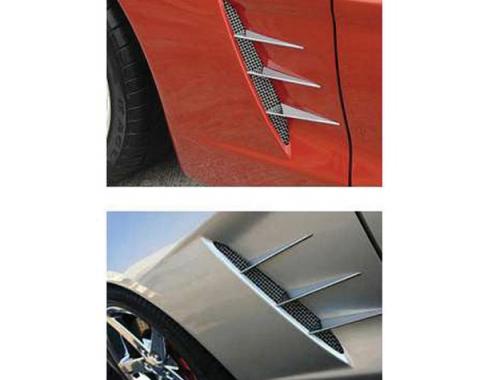 Corvette Side Fender Spear Set With Screens, 2005-2013
