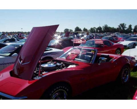 Corvette Flag Caddies, Windshield Mount, 1963-1982