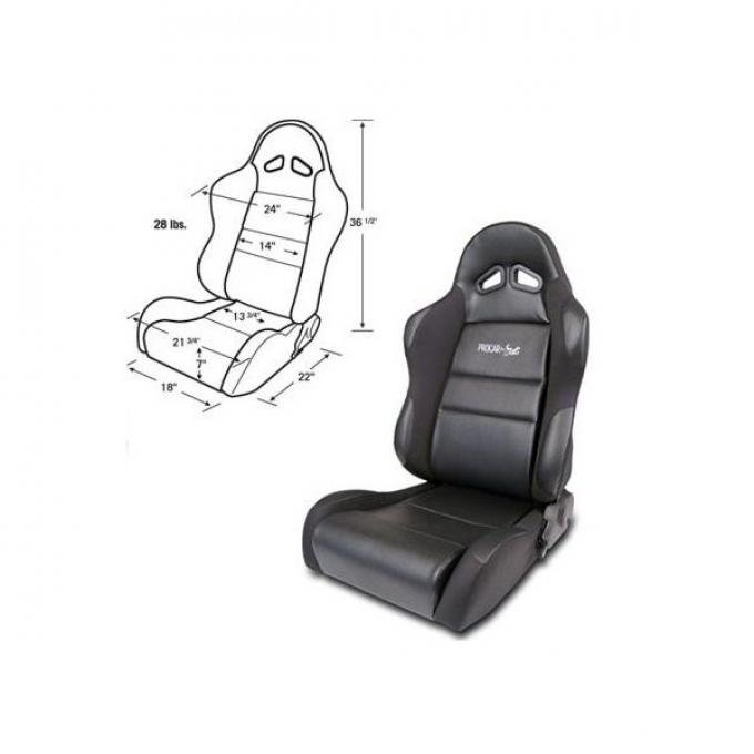 Ford Bucket Seat, Sportsman Series, Left | Sportsman Series St,blk/gry,Lt