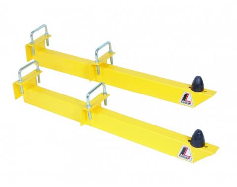 Classic Chevy Universal Traction Bar, Yellow Powder Coat, 1955-1957