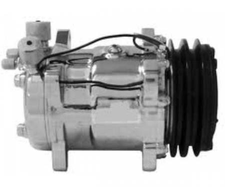 Camaro Air Conditioning Compressor, Chrome, Sanden 508/134A, 1967-1981