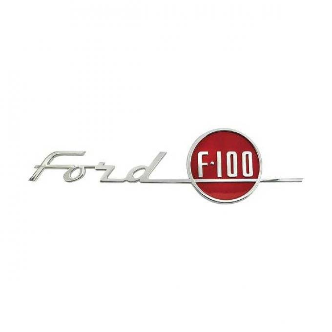Ford Pickup Truck Hood Side Emblems - Chrome - Ford F-100