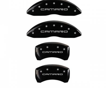 Camaro Caliper Covers, Black, Front & Rear Camaro Logo, V8,2010-2013