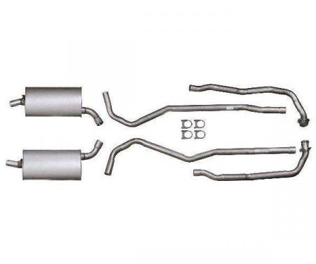 Corvette Exhaust System, Small Block LT1, Aluminized 2"-2-1/2" With Manual Transmission, 1970-1972