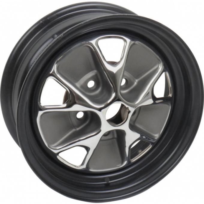 Ford Mustang Wheel - Styled Steel - Black Powder Coated RimWith Chrome Center - 14 X 5