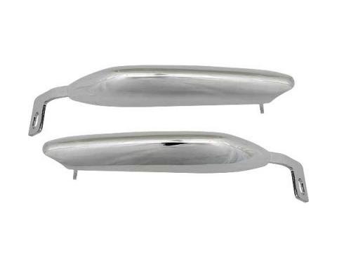 Ford Mustang Front Bumper Guards - Chrome - No Holes For Pads