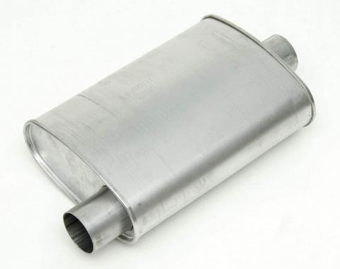 1955-1957 Chevy Turbo Muffler, Aluminized 2 1/2" Diameter