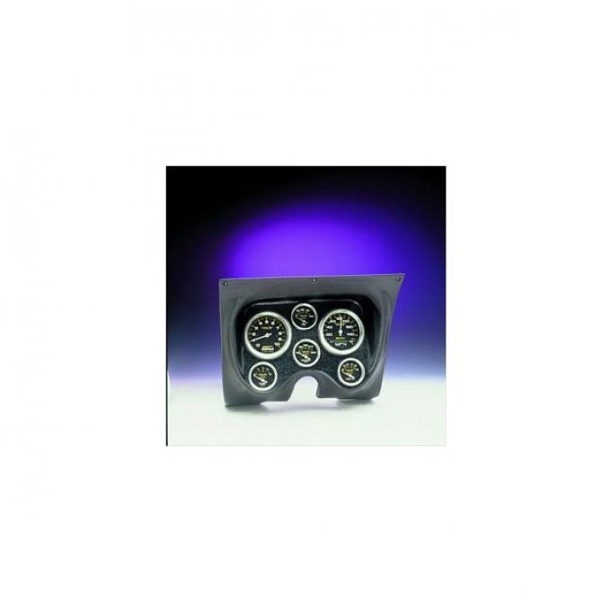 Firebird Instrument Cluster Panel, Black Textured Finish, With Carbon Fiber Series Autometer Gauges, 1967-1968