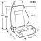 Firebird Bucket Seat, Elite Recliner, Right, 1967-1992