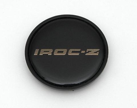 Camaro Wheel Cap Emblem, IROC-Z, With Gold Letters, 1985-1987