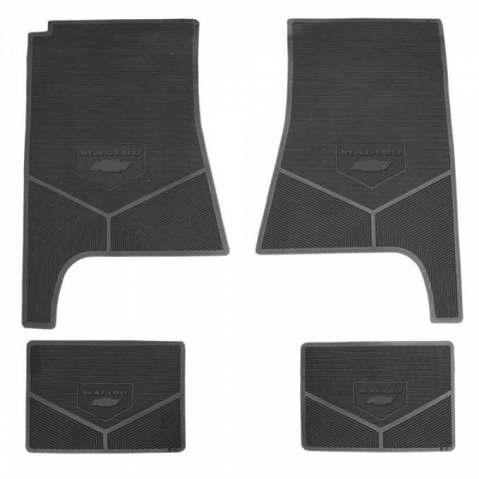 Legendary Auto Interiors Malibu Vinyl Floor Mat With Bowtie, 1969-1972