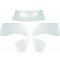 Camaro/Firebird Glass Set, Complete, Clear, Convertible, 1968-1969