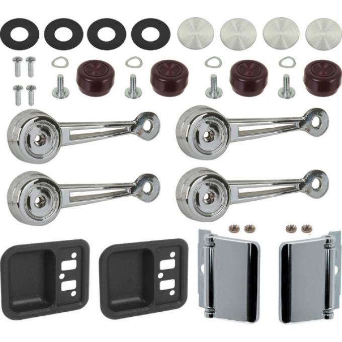 Window Crank Kit, 2-Door, 1968-1969, Falcon, Fairlane, Torino, 1968-1969