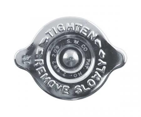 Ford Thunderbird Radiator Cap, 14 LB., Chrome Plated, Reproduction Of Original S.M.CO. Cap, 1962-66