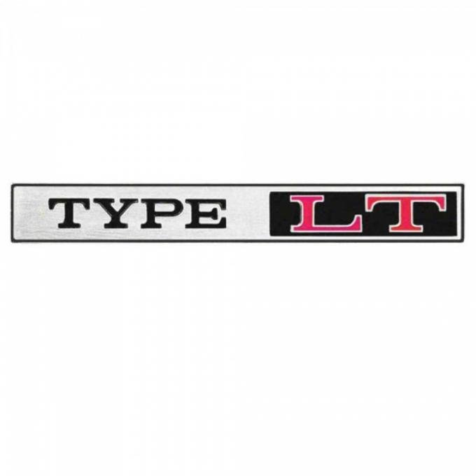 Type LT Sail Panel/Rear Panel Emblem, Adhesive, 1974-1977