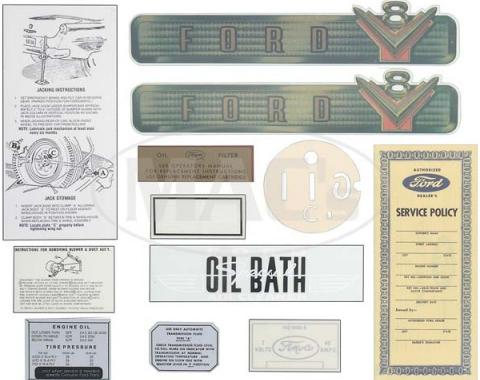 Decal Kit - 11 Pieces - Ford V8