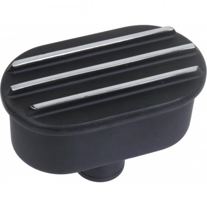 Ford Finned Billet Aluminum PCV Breather, Black Finish