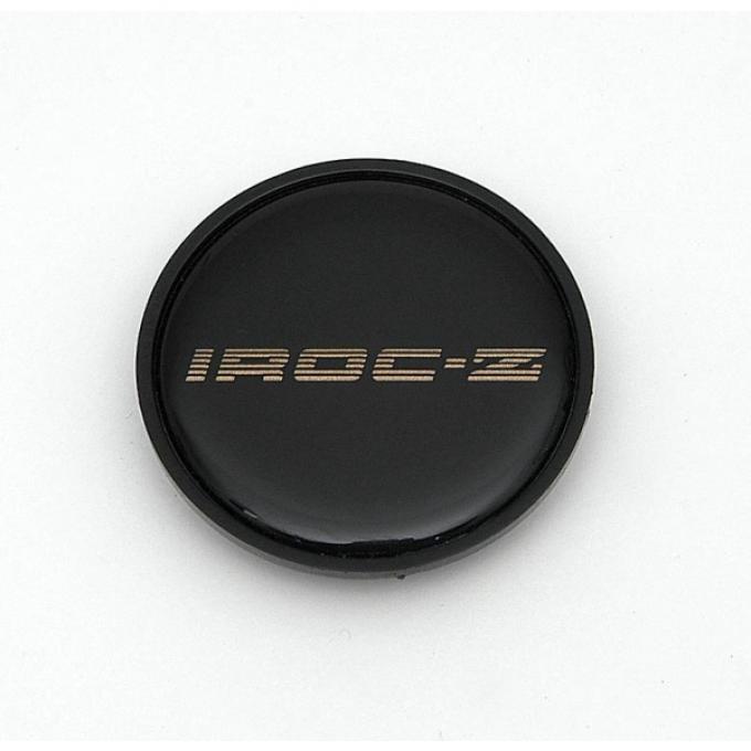 Camaro Wheel Cap Emblem, IROC-Z, With Gold Letters, 1985-1987