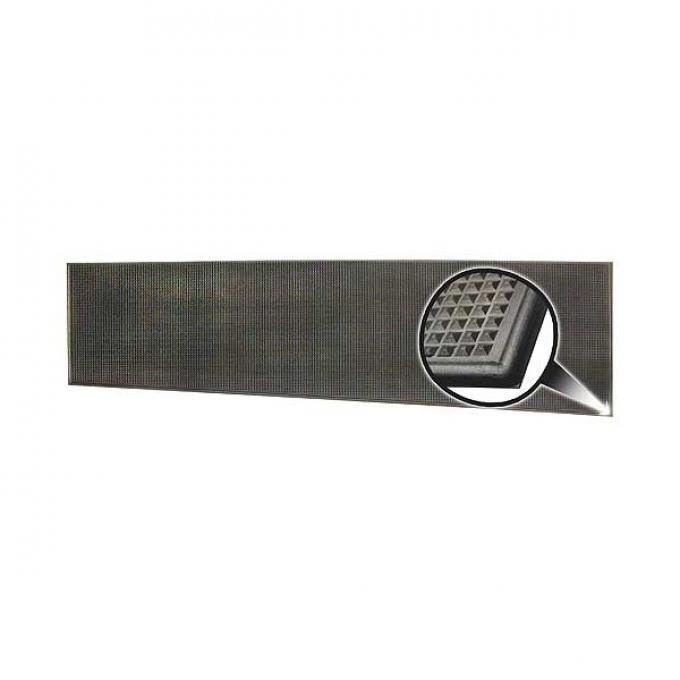 Model A Ford Running Board Matting - 2 Pieces - Black Rubber - Pyramid Design With Half-Round Trim
