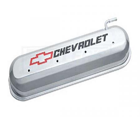 Firebird LS V8, Valve Cover, Polised With Recessed Red And Black Emblems, 1967-2002