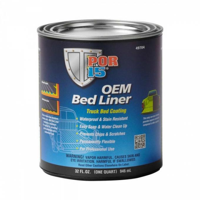 POR-15&reg; OEM Bedliner Truck Bed Coating, Black, Quart