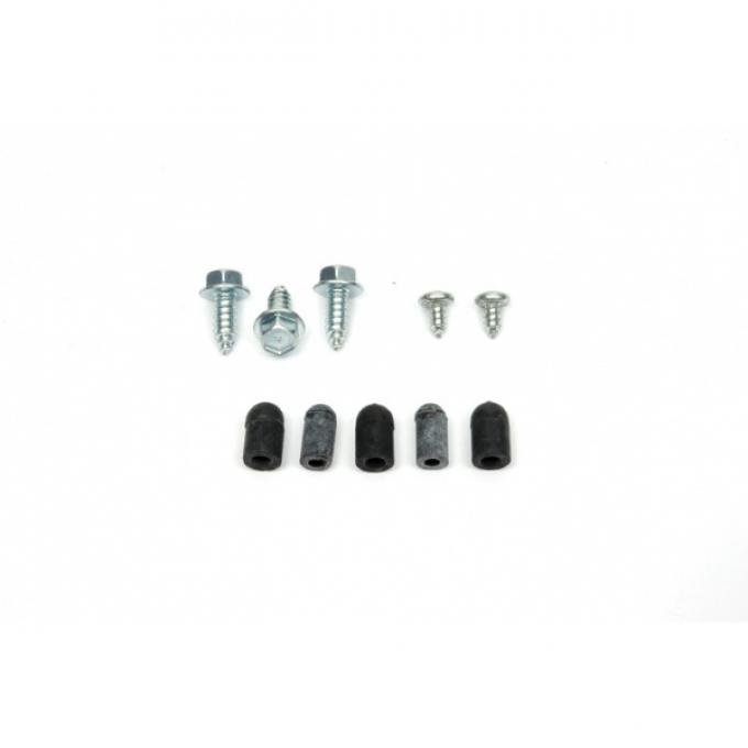 Camaro Windshield Washer Jar Bracket Mounting Screw & Cap Set, Rally Sport (RS), 1968-1969