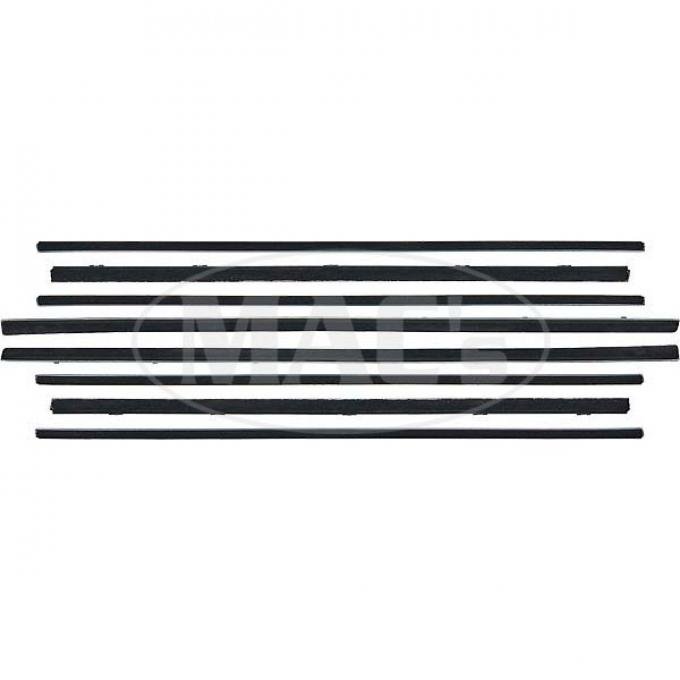 PUI 55-56 FORD CONV WINDOW W/ 990916 | Belt Weatherstrip Kit - 8 Pieces - Doors & Quarter Windows - Ford Convertible
