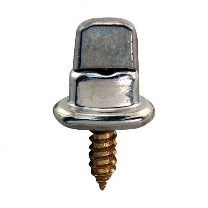 Model A Ford Common Sense Fastener - Single On A #8 Wood Screw - Nickel