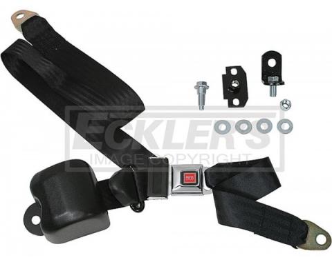 Seatbelt Solutions 1964-1975 El Camino Seat and Shoulder 3 Point Retractable Kit, Plastic Push Button, Bucket