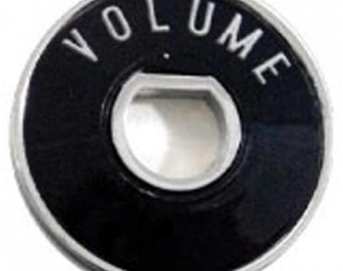 Chevy Radio Volume Chrome Bezel With Plastic Insert, 1955-1956