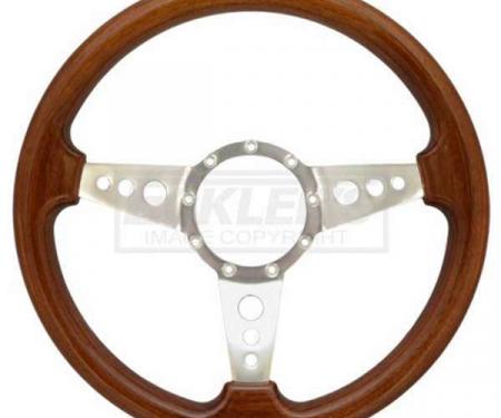 Chevelle Steering Wheel, Volante S9, Simulated Walnut Wood Finish, 1964-1983