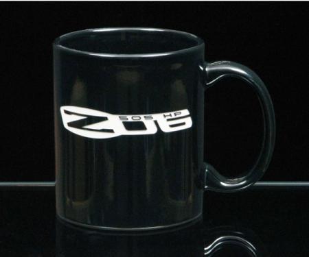 Corvette 11 Ounce Coffee Mug, C-Handle, Black, 1953-2013 | Corvette 11 Ounce Coffee Mug, C-Handle, Black, 2006-2013 Z06