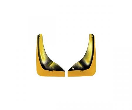 Corvette Splash Guards, Body Contoured, Front, Millennium Yellow, Altec, 2000-2004