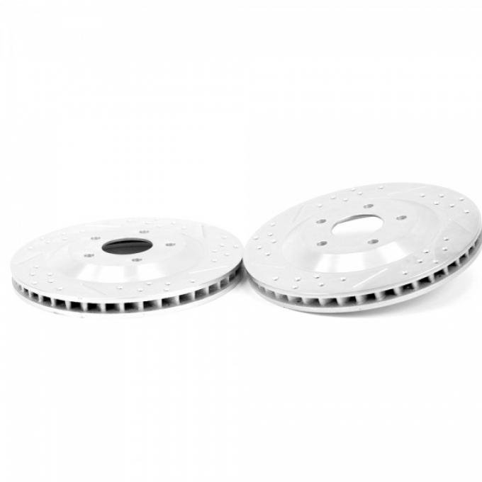 Corvette Front Brake Rotors, Sport, 1-Piece, 1997- 2013