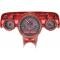 Chevy Analog Dash Gauges, Dakota Digital, Carbon Fiber With Red Display, 1957