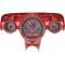 Chevy Analog Dash Gauges, Dakota Digital, Carbon Fiber With Red Display, 1957